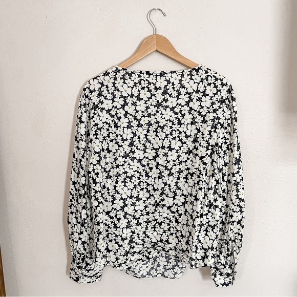 Rebecca Taylor | Paige Fluer Blouse, black/white/floral, size 12 - Picture 3 of 15